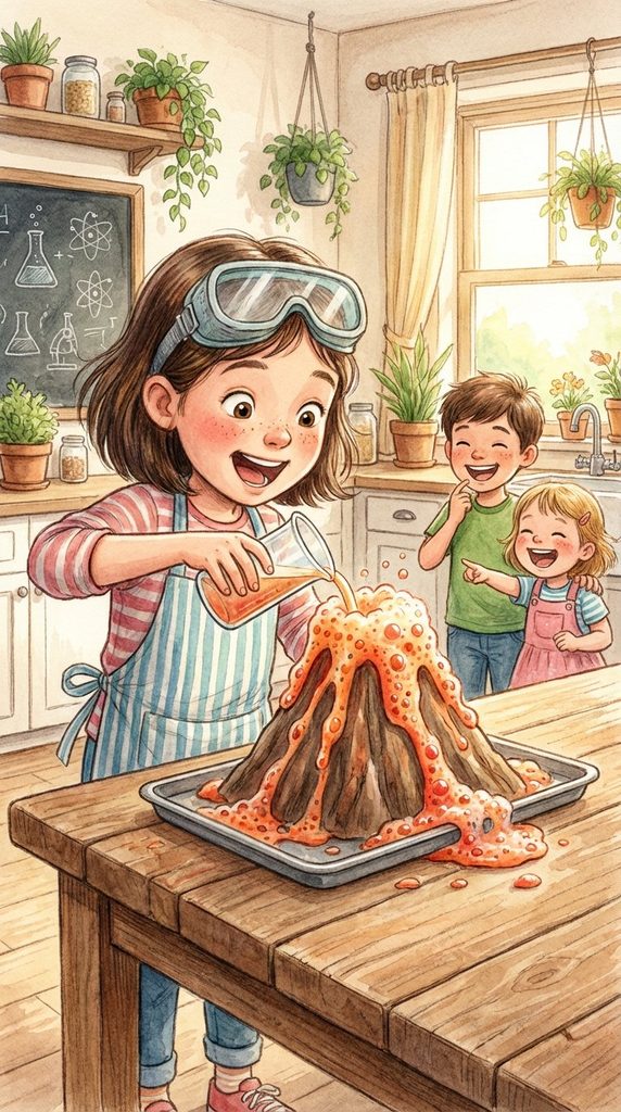 为什么火山实验会冒泡