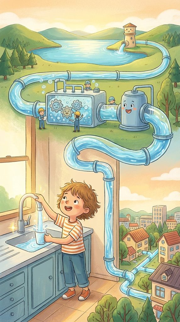 自来水是如何送到家里